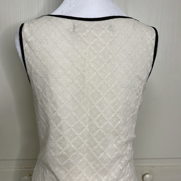 Chelsea & Violet Womens Short Black & Cream Lace Embroidered Dress Size Small - Picture 7 of 11